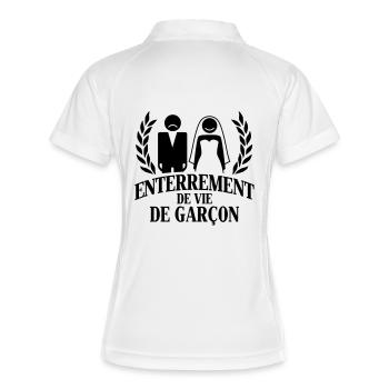 Enterrement de vie de garçon - Polo respirant Femme - blanc/marine - Dos
