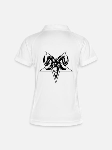 Goat Head with Pentagram - Women's Polo breathable - white/navy