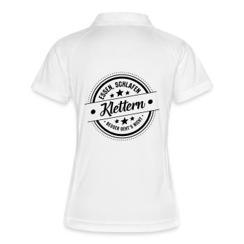 Klettern - Frauen Polo atmungsaktiv - Weiß/Navy - Hinten