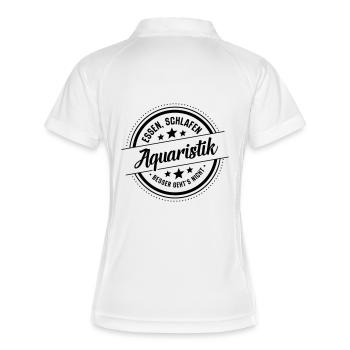 Aquaristik - Frauen Polo atmungsaktiv - Weiß/Navy - Hinten