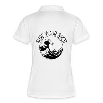 Surf Your Spot - Polo respirant Femme - blanc/marine - Dos