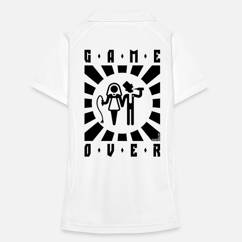 Game Over (Peitsche / Bier / JGA / Strahlen / B) Frauen Polo atmungsaktiv