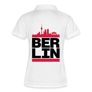 Berlin - Polo respirant Femme - blanc/marine - Dos