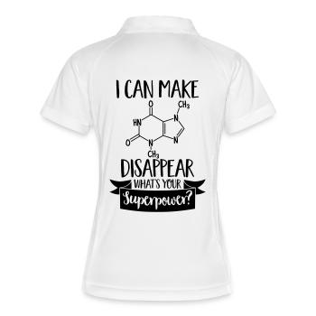 I make Chocolate disappear-what's your superpower? - Women's Polo breathable - white/navy - Back
