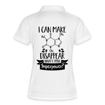 I can make Coffee disappear - Kaffee - Geschenk - Polo respirant Femme - blanc/marine - Dos
