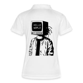 Tête d’ordinateur 2.0 - Polo respirant Femme - blanc/marine - Dos