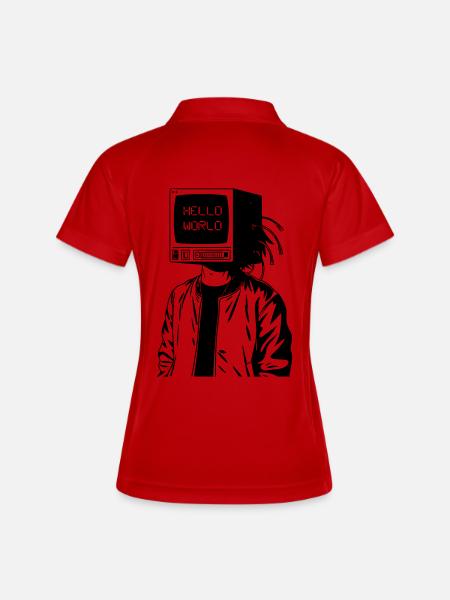 Computer Head 2.0 - Women's Polo breathable - white/navy