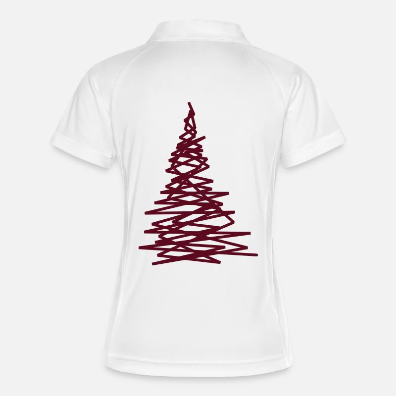 christmas tree modern - Women's Polo breathable - white/navy