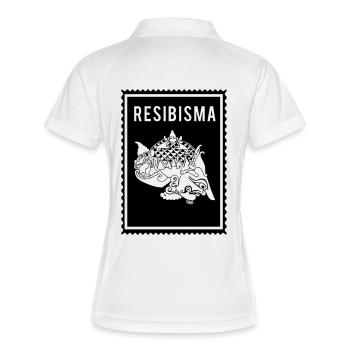 Resibisma - Wayang - Women's Polo breathable - white/navy - Back