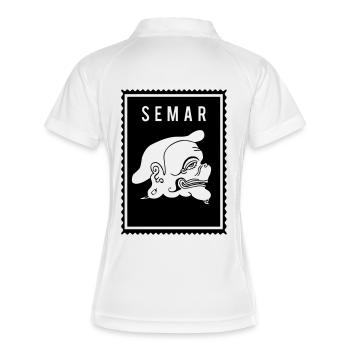 Semar - Wayang - Women's Polo breathable - white/navy - Back