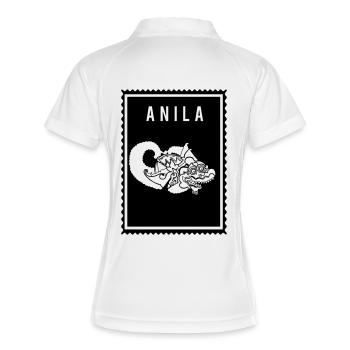 Anila - Wayang - Women's Polo breathable - white/navy - Back