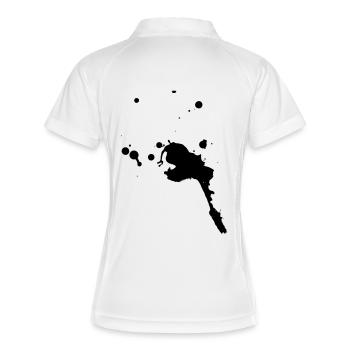 Paintball2 - Frauen Polo atmungsaktiv - Weiß/Navy - Hinten