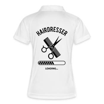 Hairdresser Loading - Polo respirant Femme - blanc/marine - Dos