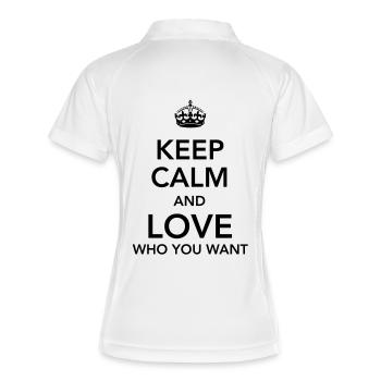 keep calm and love who you want - Women's Polo breathable - white/navy - Back