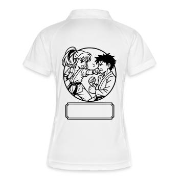 Manga karaté - Polo respirant Femme - blanc/marine - Dos