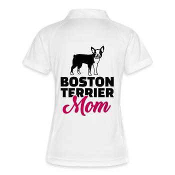 Boston Terrier - Polo respirant Femme - blanc/marine - Dos
