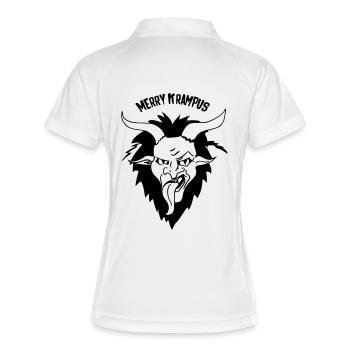Merry Krampus Nikolaus - Women's Polo breathable - white/navy - Back