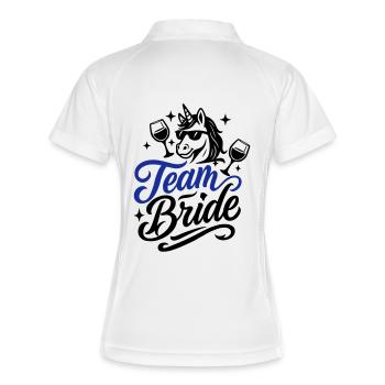 Team Bride Unicorn - Women's Polo breathable - white/navy - Back