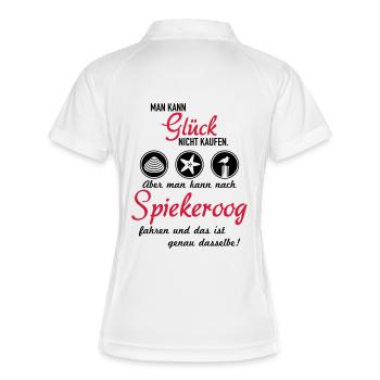 Glück Spiekeroog - Frauen Polo atmungsaktiv - Weiß/Navy - Hinten