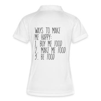 Ways to make me happy - Women's Polo breathable - white/navy - Back