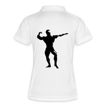 bodybuilding_4 - Women's Polo breathable - white/navy - Back