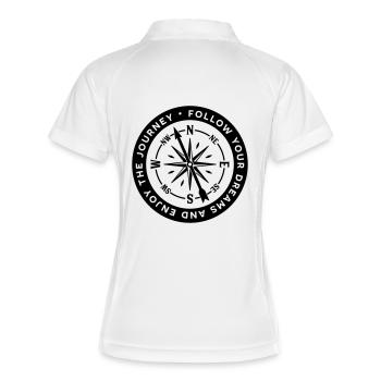 compass - Women's Polo breathable - white/navy - Back