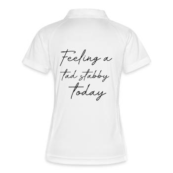 Feeling a tad stabby today - Women's Polo breathable - white/navy - Back