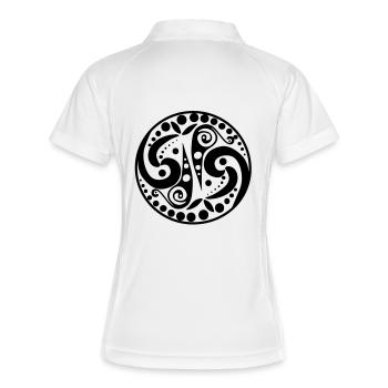 bretagne - Polo respirant Femme - blanc/marine - Dos