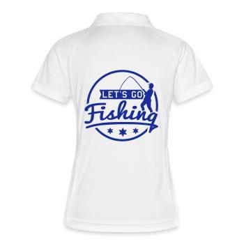 lets_go_fishing_1_f1 - Polo respirant Femme - blanc/marine - Dos