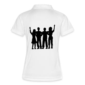 Équipe Silhouette Friends - Polo respirant Femme - blanc/marine - Dos