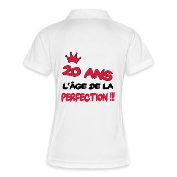 20 ans l'âge de la perfection - Women's Polo breathable - white/navy - Back