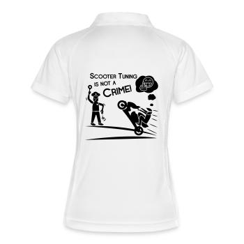 Scooter Tuning n'est pas un crime! - Polo respirant Femme - blanc/marine - Dos