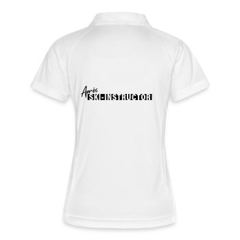 Après Ski Instructor – First Lesson Free - Frauen Polo atmungsaktiv - Weiß/Navy - Hinten
