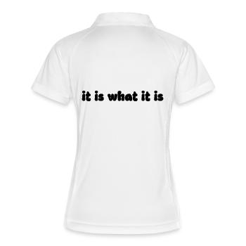 C’est ce que c’est – Rétro Dicton Graphique - Polo respirant Femme - blanc/marine - Dos
