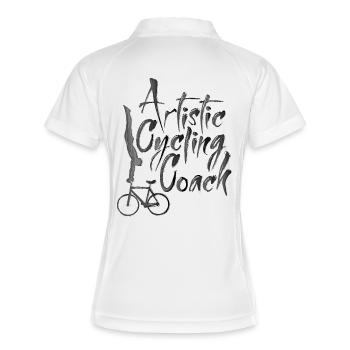 Cyclisme artistique, cyclisme artistique, cyclisme en salle, entraîneur - Polo respirant Femme - blanc/marine - Dos