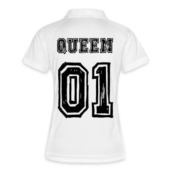 Partenaire de la reine roi amour - Polo respirant Femme - blanc/marine - Dos