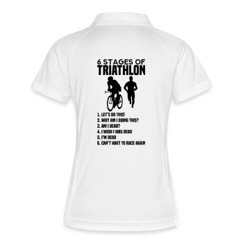 Triathlon - Women's Polo breathable - white/navy - Back