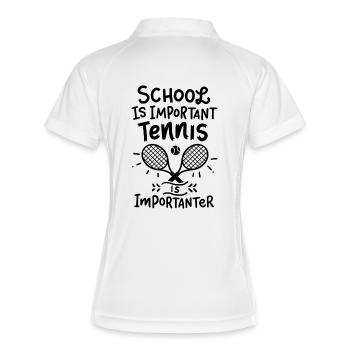 Cadeau de joueur de tennis tennis - Polo respirant Femme - blanc/marine - Dos