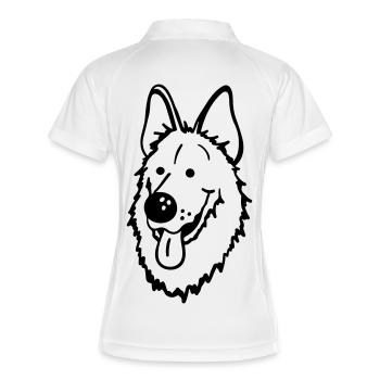 German Shepherd - Women's Polo breathable - white/navy - Back