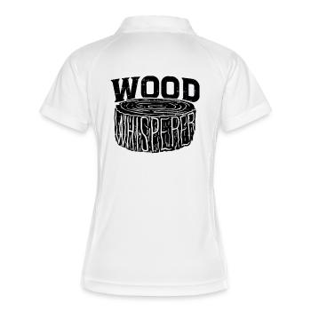 Holz Flüsterer Schreiner Handwerker Geschenkidee - Frauen Polo atmungsaktiv - Weiß/Navy - Hinten