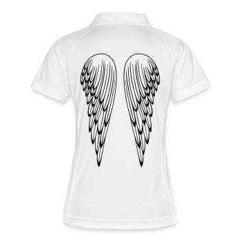 Angel wings, guardian angel, wings. - Women's Polo breathable - white/navy - Back