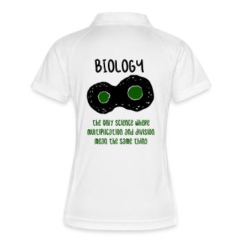 Biology teacher science gift - Women's Polo breathable - white/navy - Back