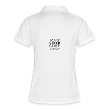 Tanz Tanzen Tänzer Geschenk - Frauen Polo atmungsaktiv - Weiß/Navy - Hinten