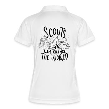 scout - Polo respirant Femme - blanc/marine - Dos
