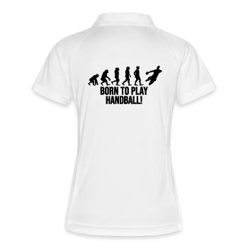 Né pour jouer au handball Évolution Cadeau Drôle - Polo respirant Femme - blanc/marine - Dos