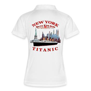 TITANIC NEW YORK 1624 Louis RUNEMBERG © Adagp - Women's Polo breathable - white/navy - Back