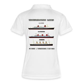 PAQUEBOT FRANCE NORMANDIE TITANIC Louis RUNEMBERG - Polo respirant Femme - blanc/marine - Dos