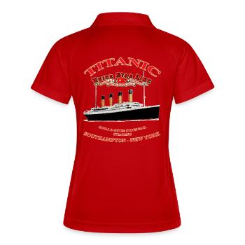 TITANIC LEGEND KREATION Louis RUNEMBERG © Adagp - Frauen Polo atmungsaktiv - Weiß/Navy - Hinten