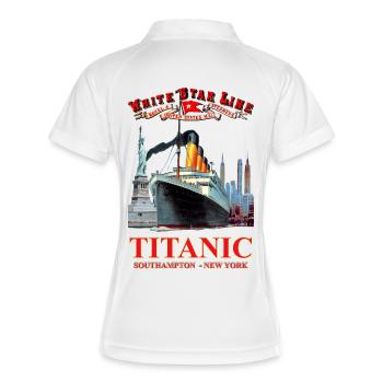 TITANIC Liner Kreation Louis RUNEMBERG © Adagp - Frauen Polo atmungsaktiv - Weiß/Navy - Hinten