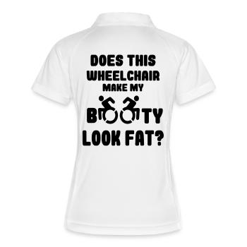 Does this wheelchair make my butt look fatter? * - Women's Polo breathable - white/navy - Back